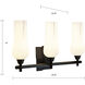 Fleur Vanity Light Wall Light in Matte Black