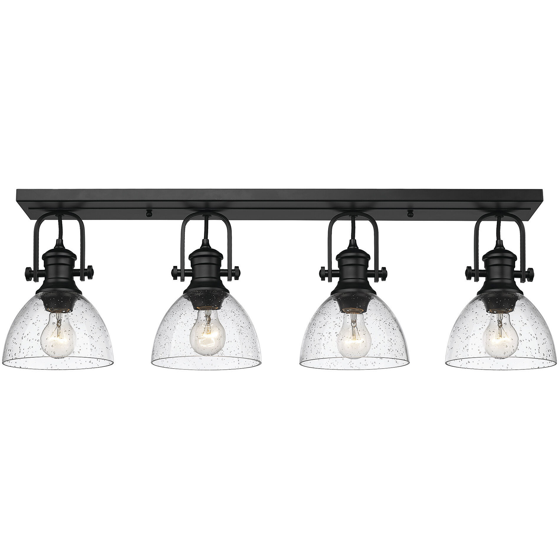 Yep Hines 4 Light 34.5 inch Matte Black Semi-Flush Mount Ceiling Light
