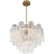 Addis 6 Light 19.75 inch Aged Brass Chandelier Ceiling Light in Tronchi Glass Clear