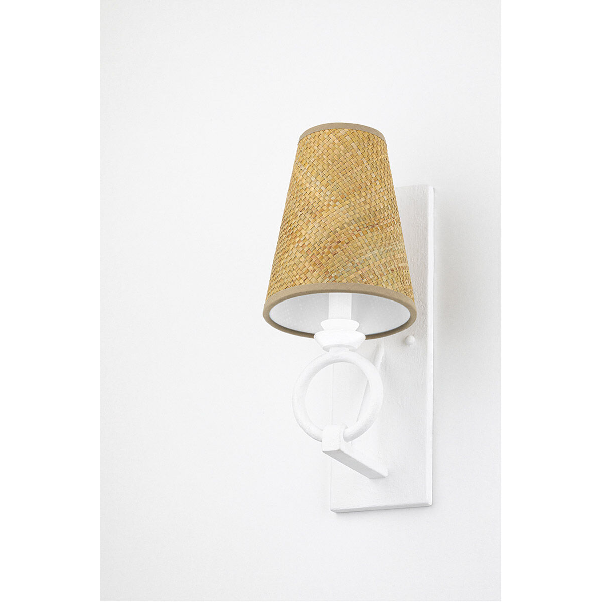 Pendelton 1 Light 6 inch White Plaster Wall Sconce Wall Light