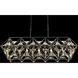 Marcia 5 Light 42 inch Matte Black and French Gold Linear Pendant Ceiling Light