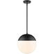 Dixon 1 Light 11.75 inch Matte Black Pendant Ceiling Light, Large