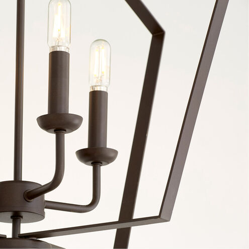 Fort Worth 4 Light 23 inch Oiled Bronze Mini Chandelier Ceiling Light, Quorum Home