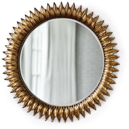 Sun Flower 29 X 29 inch Gold Leaf Mirror, Small