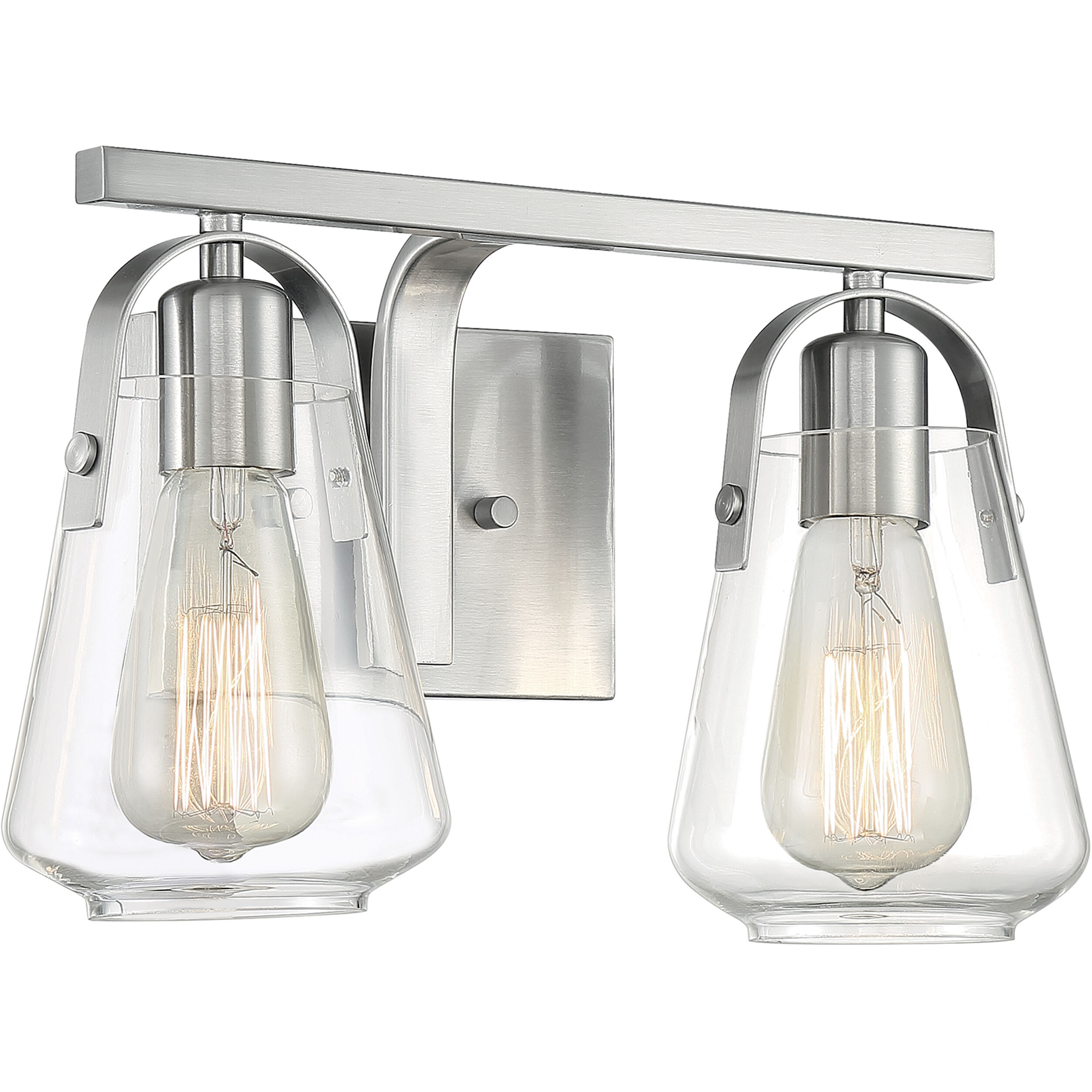 Skybridge 2 Light 14 inch Brushed Nickel Vanity Light Wall Light