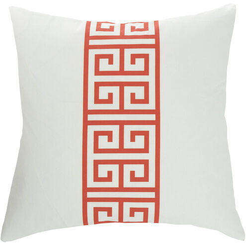 Dann Foley 24 inch White and Red Decorative Pillow