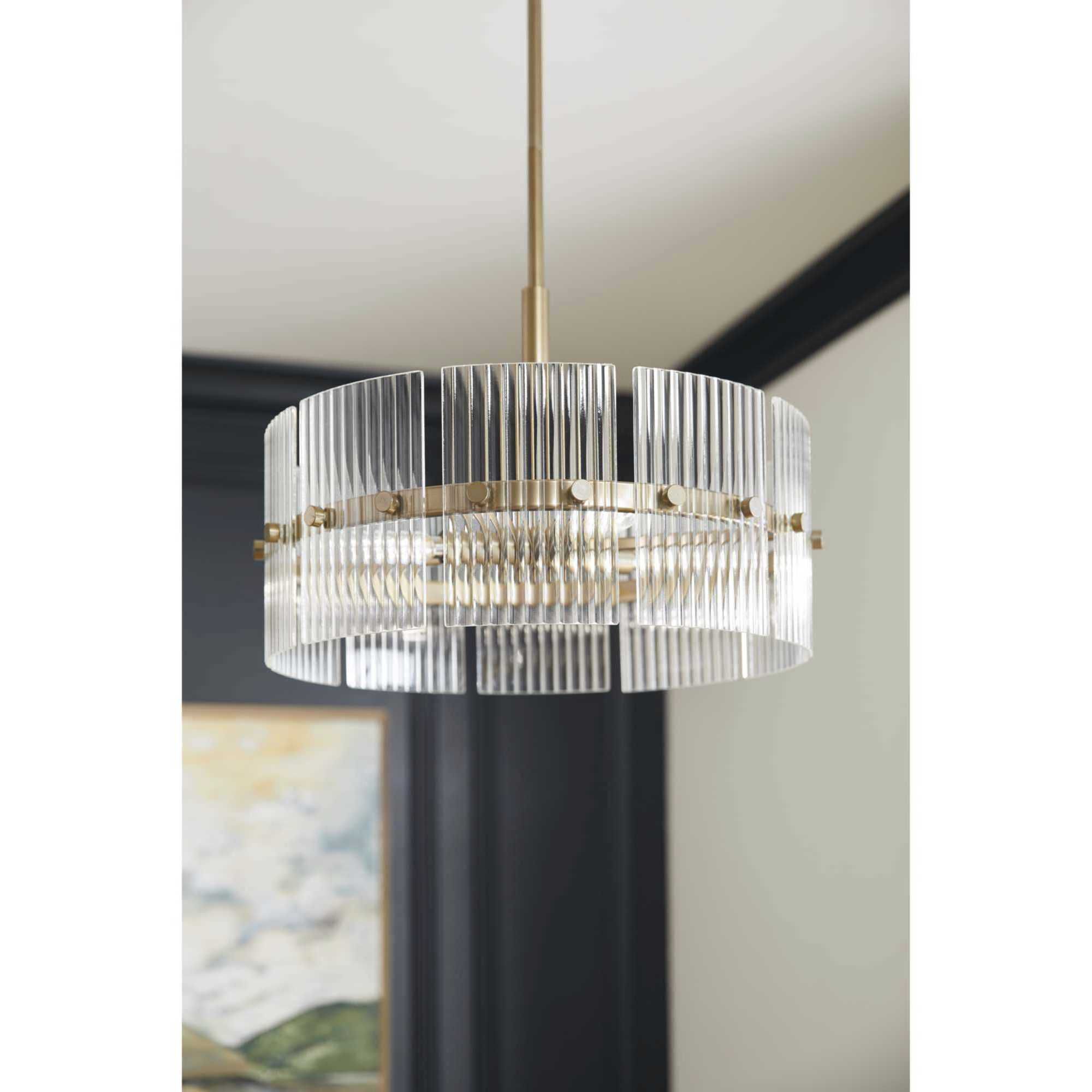 Seville 6 Light 27.87 inch Soft Gold Chandelier Ceiling Light, Design Series