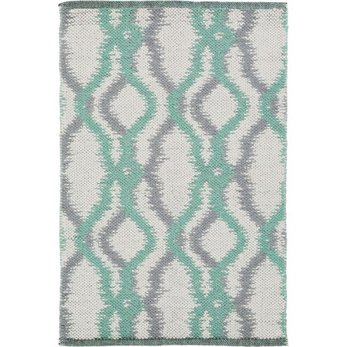 Juniper 36 X 24 inch Ivory, Emerald, Charcoal Rug