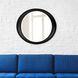Ellipse 39 X 35 inch Glossy Black Wall Mirror