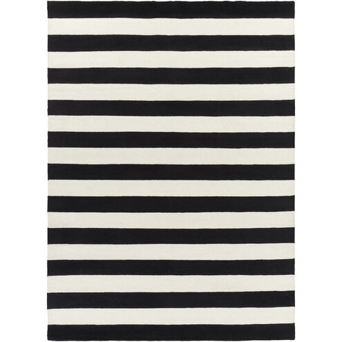 Frontier 132 X 96 inch Ivory/Black Handmade Rug in 8 x 11, Wool