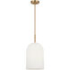 Neblina LED 10 inch Satin Brass Pendant Ceiling Light