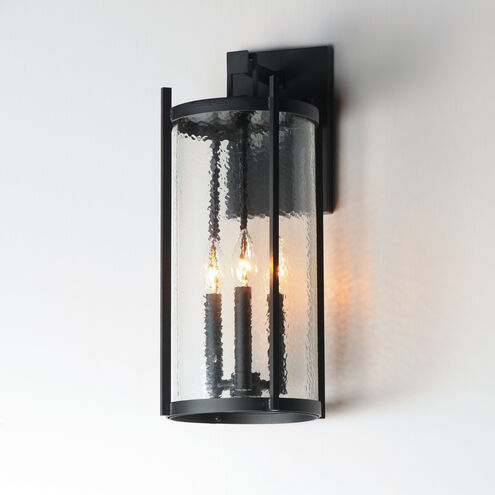 Belfry 3 Light 20 inch Black Outdoor Wall Mount in Hammer