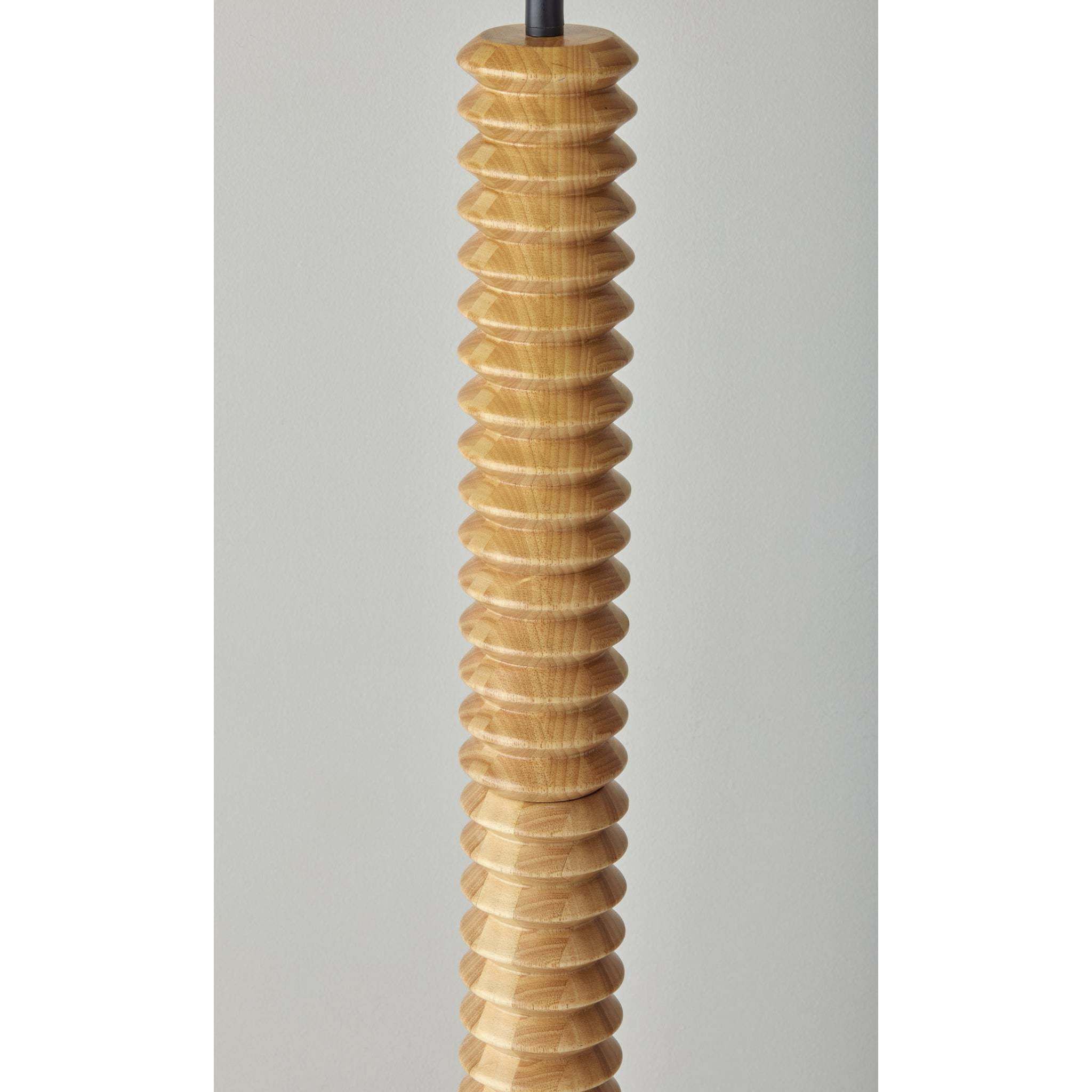 Judith 60 inch 150.00 watt Natural Wood With Black Floor Lamp Portable Light