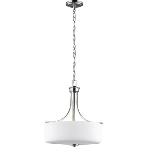 Canfield 3 Light 16 inch Brushed Nickel Pendant Ceiling Light