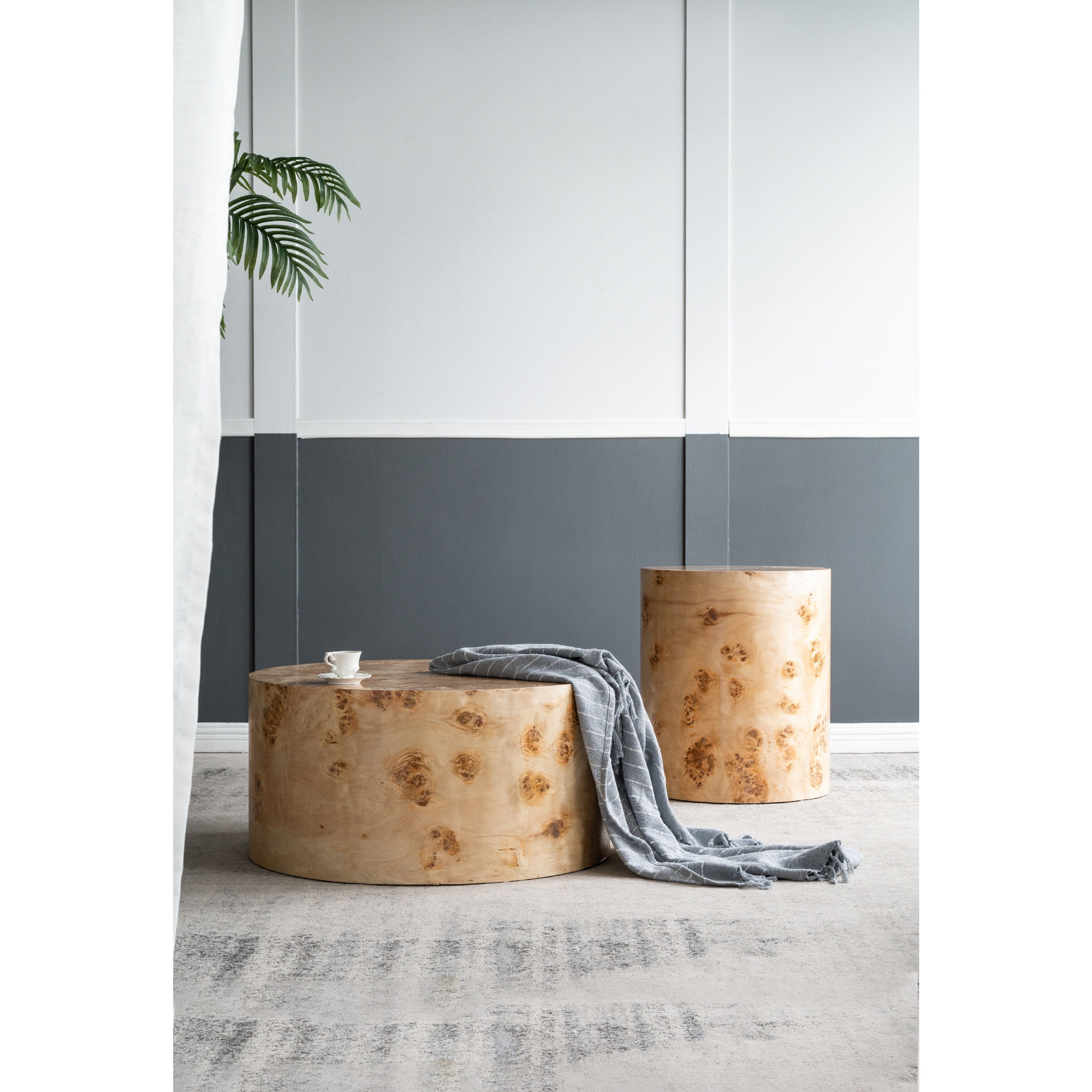 Burl 20.1 inch Brown Side Table