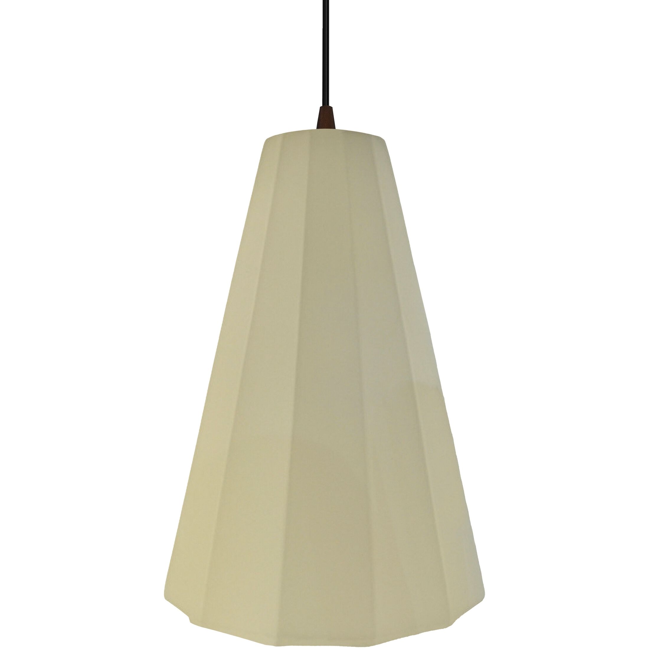 Radiance Collection - Fluted Pendant Ceiling Light in Dark Bronze, Black Cord, Replaceable Bulb, Vanilla Gloss, 9W x 13H, Form+Finish+Function