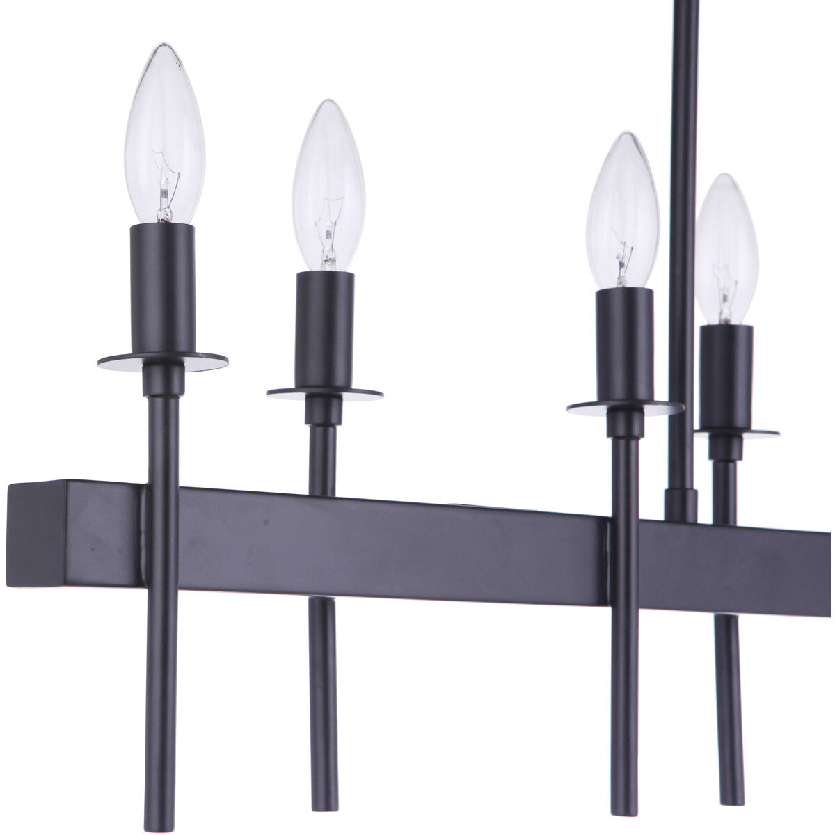 Larrson 8 Light 38 inch Flat Black Island Ceiling Light