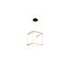 Canada LED 17 inch Gold Pendant Ceiling Light, Stainless Steel Gold Frame