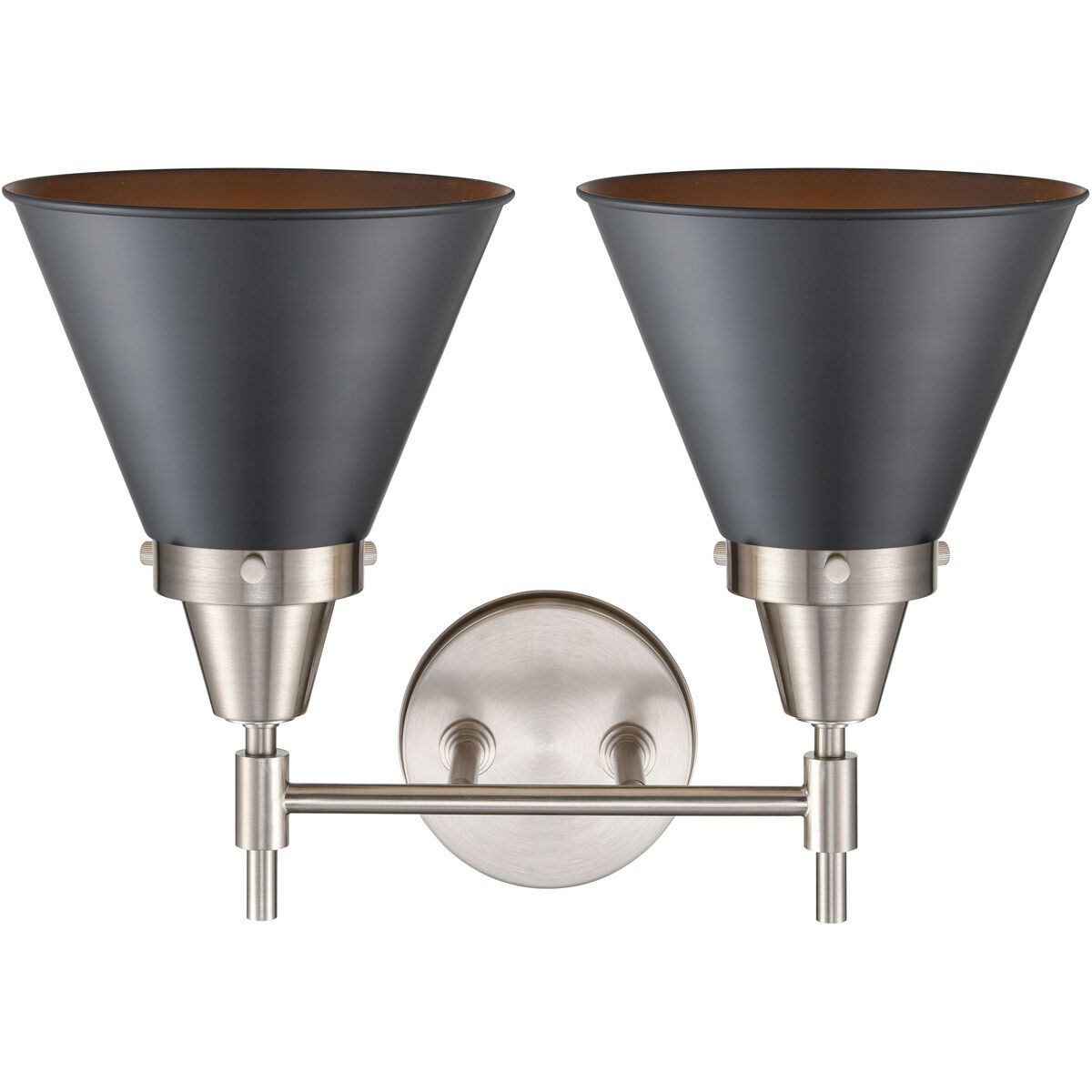 Caden 2 Light 17 inch Satin Nickel Bath Vanity Light Wall Light in Matte Black