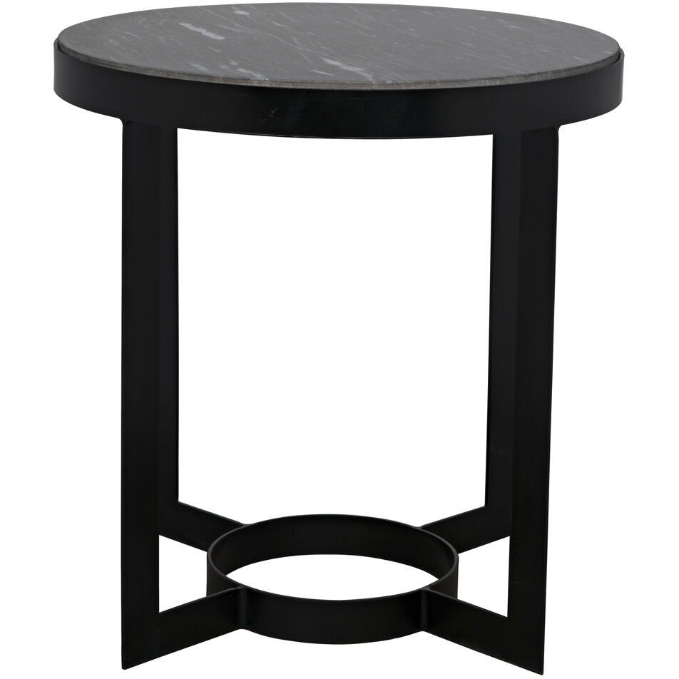 Parker 26 X 25 inch Matte Black Side Table