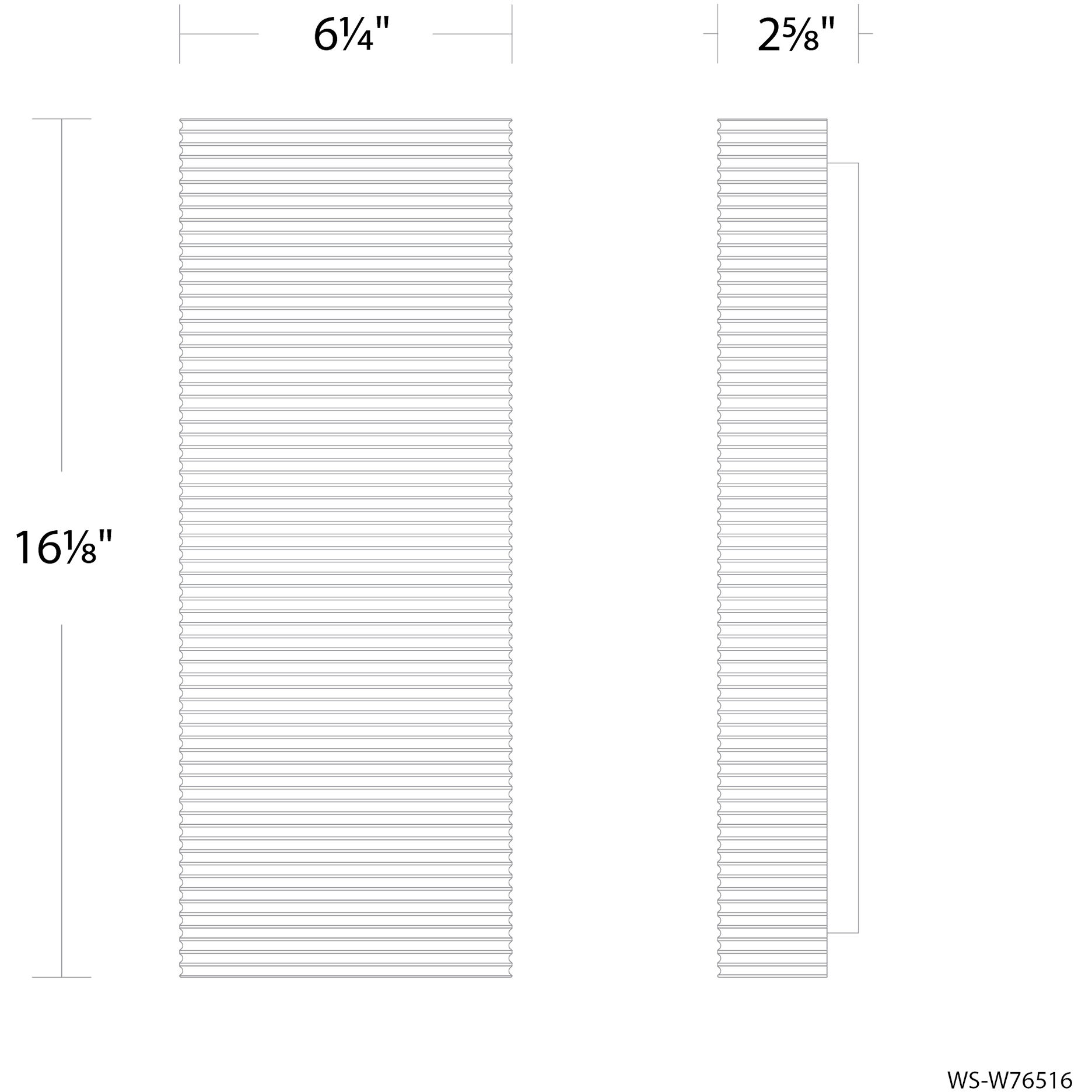 Pillar LED 16.13 inch Black Outdoor Wall Lighting in 4000K