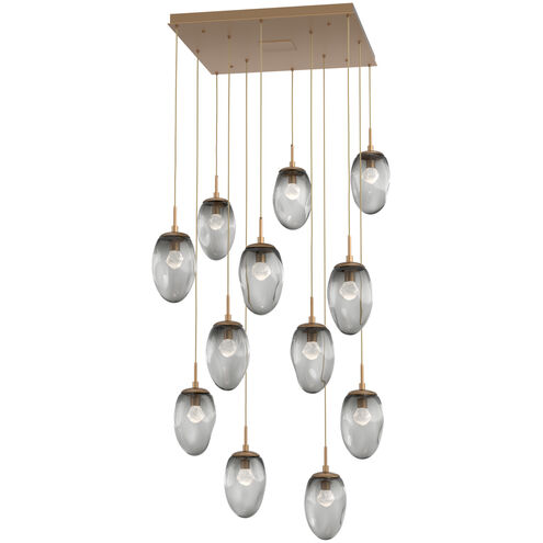 Meteo LED LED Novel Brass Chandelier Ceiling Light, Square Multi-Pendant