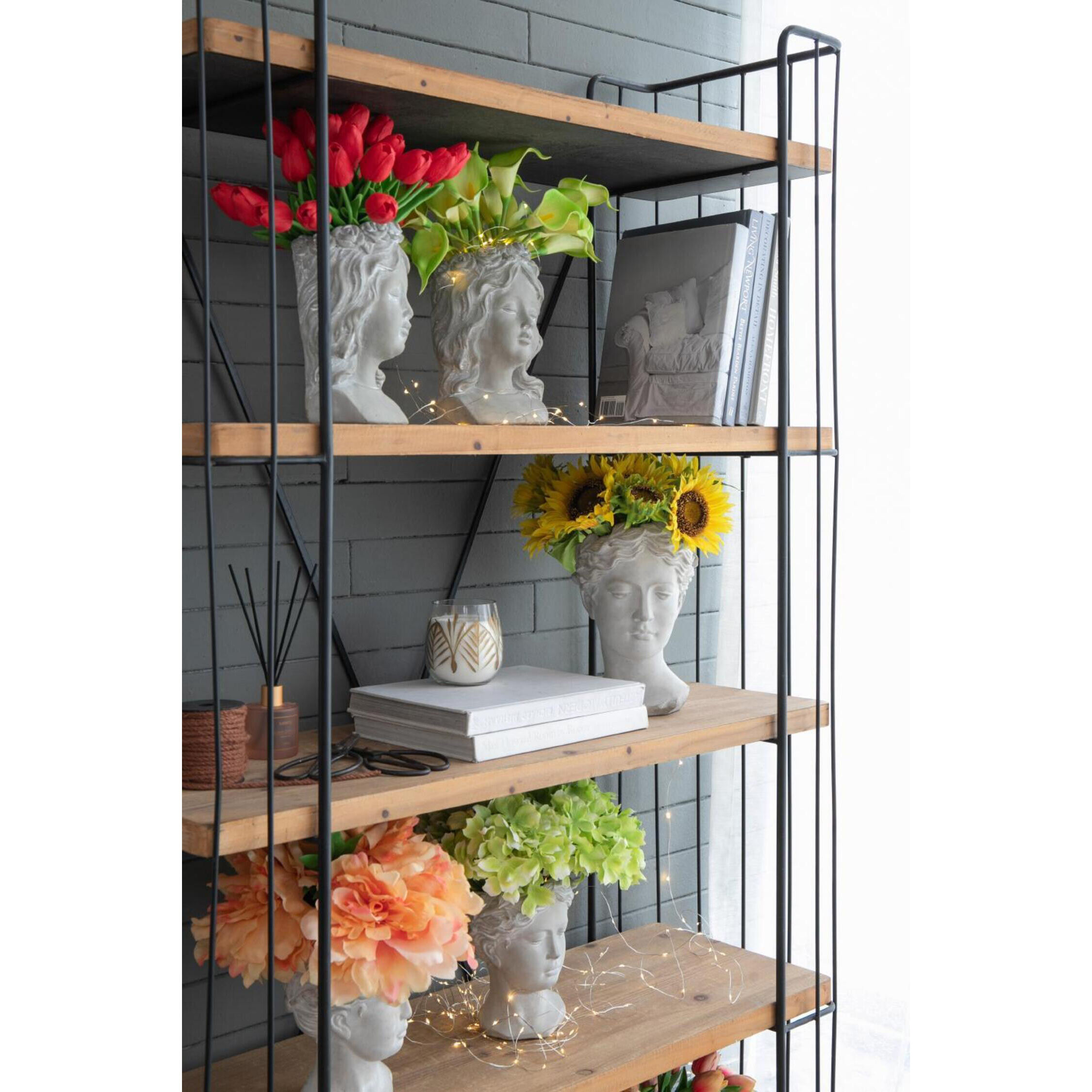 Visage White Wash Outdoor Vase