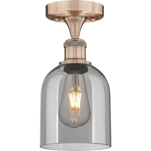 Edison Bella 1 Light 5.5 inch Antique Copper Semi-Flush Mount Ceiling Light