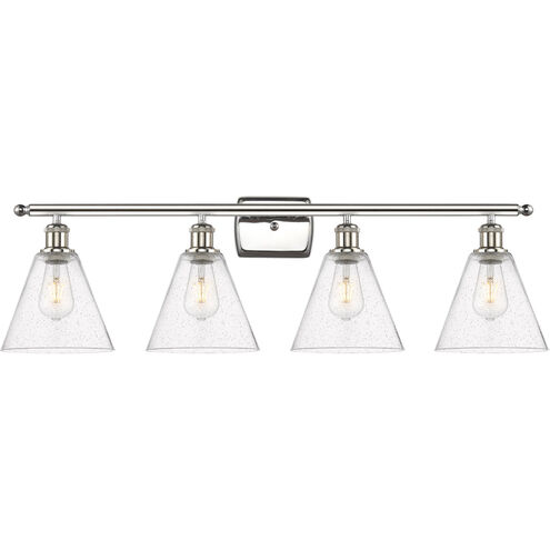 Ballston Ballston Cone LED 38 inch Polished Nickel Bath Vanity Light Wall Light in Seedy Glass