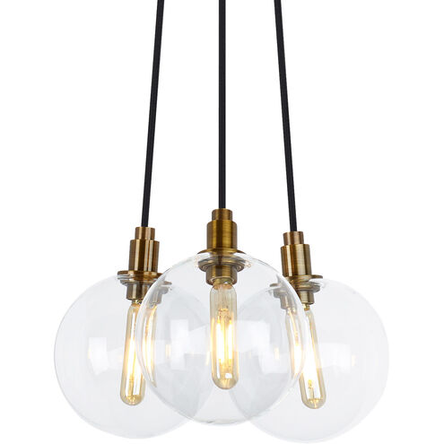 Sean Lavin Gambit 3 Light 10 inch Aged Brass Chandelier Ceiling Light in Incandescent