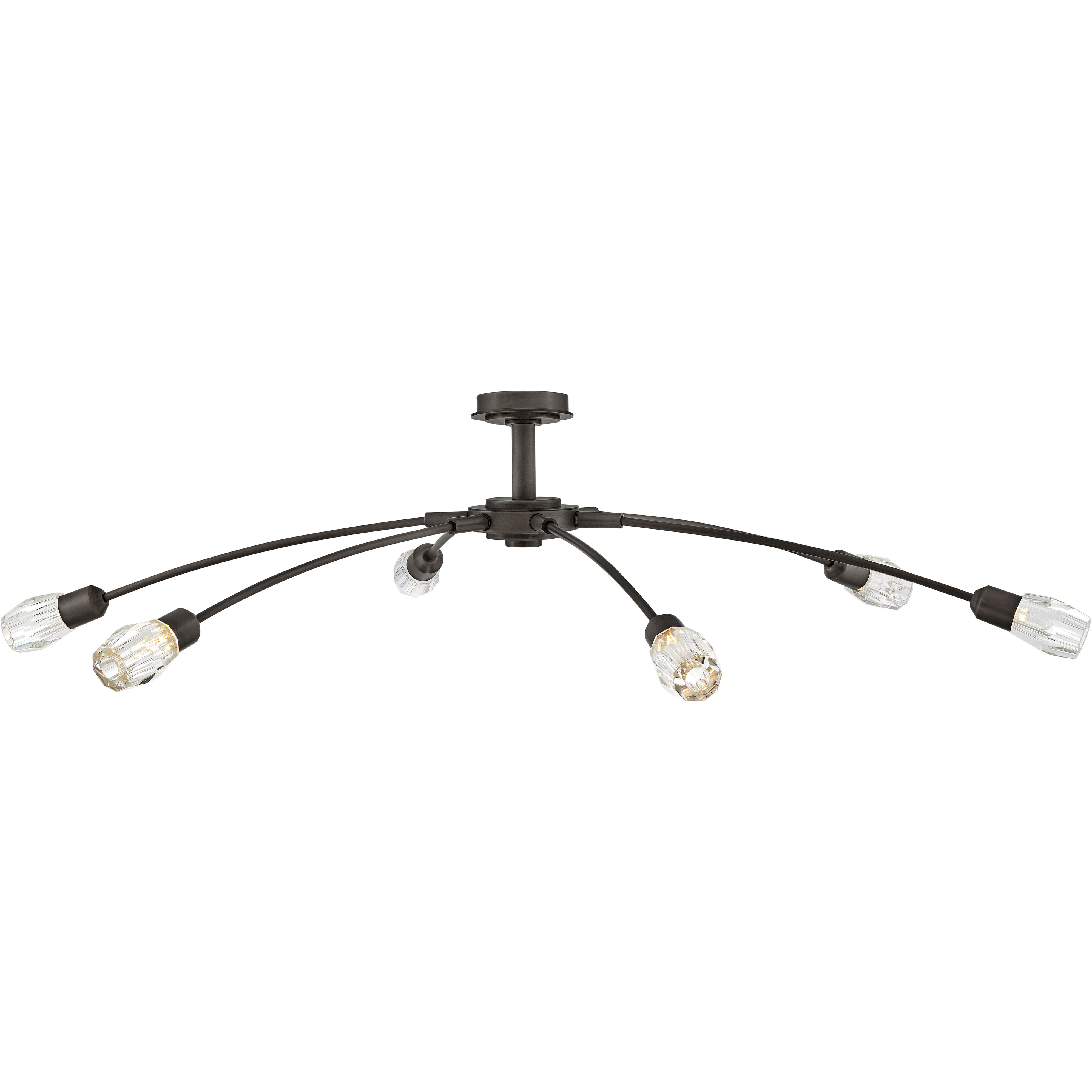 Atera LED 60 inch Black Oxide Chandelier Ceiling Light, Single Tier