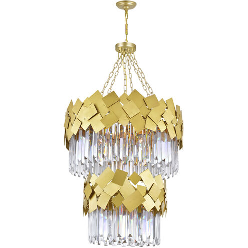 Panache 10 Light 24 inch Medallion Gold Down Chandelier Ceiling Light