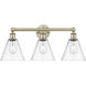 Berkshire 3 Light 26 inch Antique Brass and Clear Bath Vanity Light Wall Light