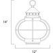 Portsmouth 1 Light 12 inch Oil Rubbed Bronze Outdoor Hanging Lantern
