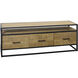 Cameron 55 X 15 inch Natural and Black Media Console