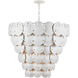Tulum 8 Light 32 inch Sugar White Chandelier Ceiling Light, Marjorie Skouras Collection