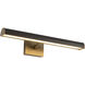 Gemma 25 watt 21 inch Vintage Brass Picture Light Wall Light in Matte Black