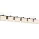 Porcelina 6 Light 55.5 inch Dark Bronze Bath Bar Wall Light in Waves, Incandescent, Rectangle