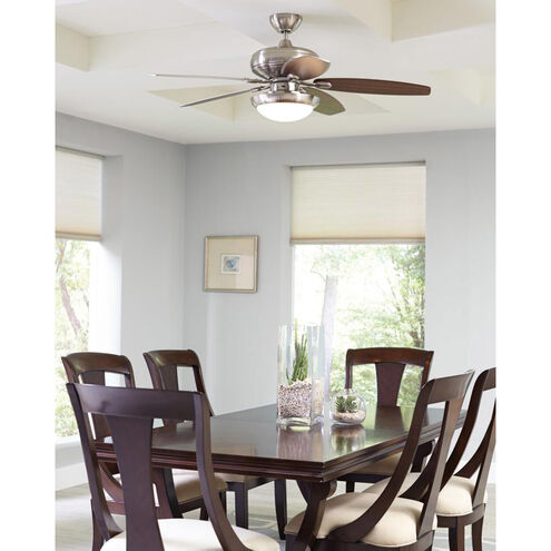 Centro 44 44 inch Brushed Steel with Silver Blades Ceiling Fan