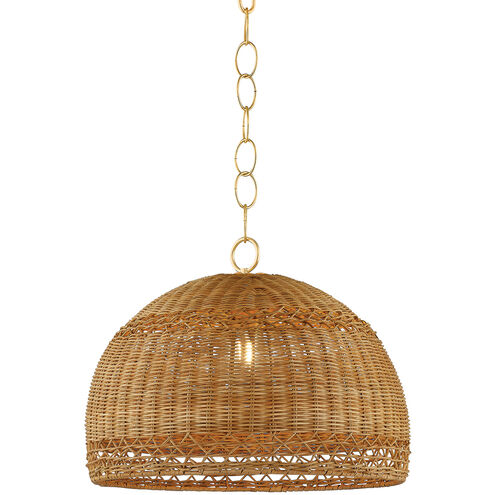 April 1 Light 18 inch Aged Brass Pendant Ceiling Light