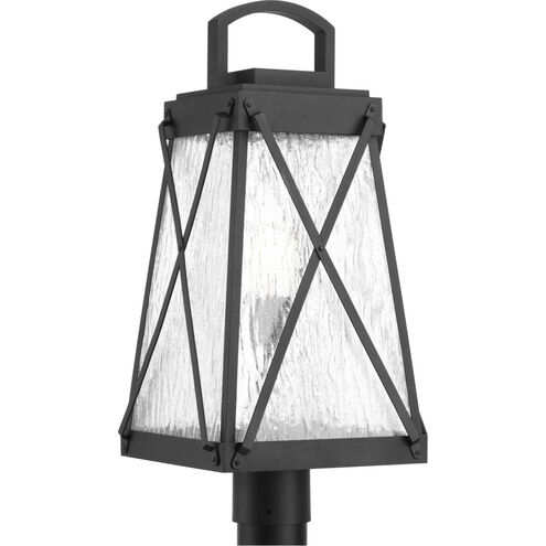 Creighton 1 Light 22 inch Textured Black Outdoor Post Lantern, Design Series