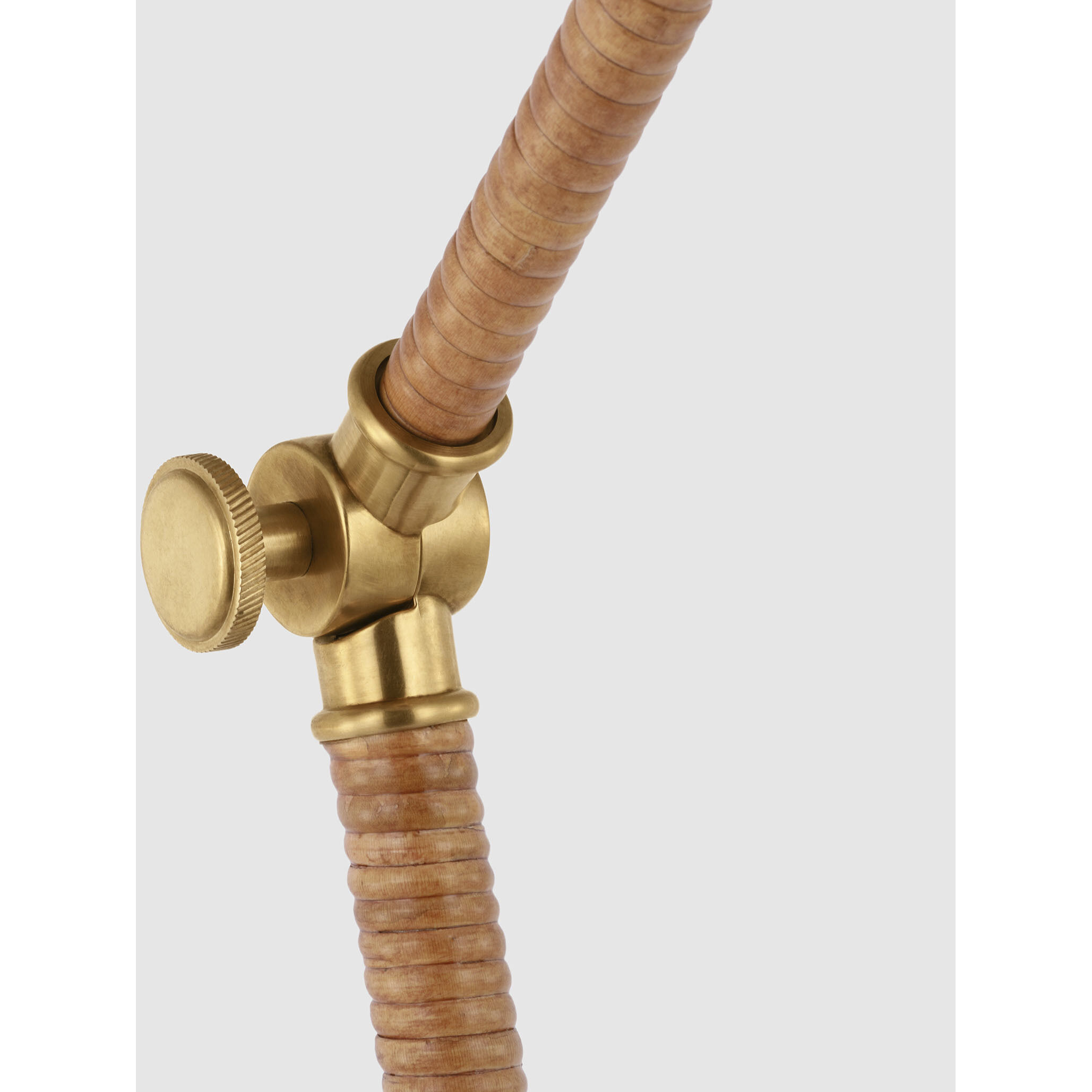 Chapman & Myers Basden 52 inch 15.00 watt Antique-Burnished Brass and Natural Rattan Bridge Arm Floor Lamp Portable Light