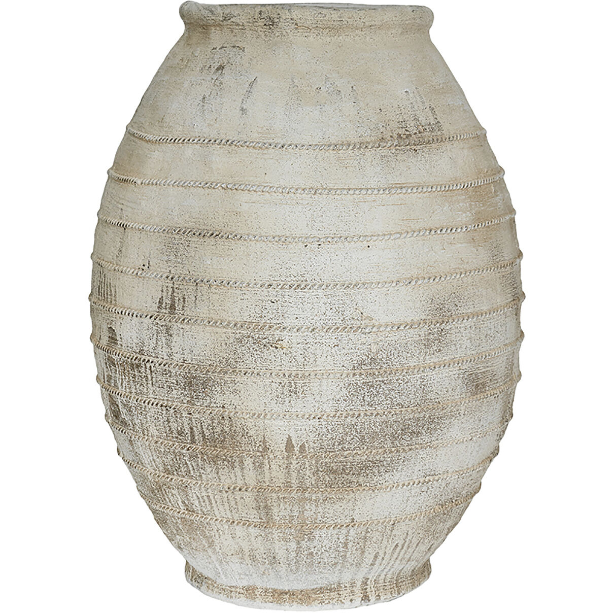 Anita Weathered White Flower Pot