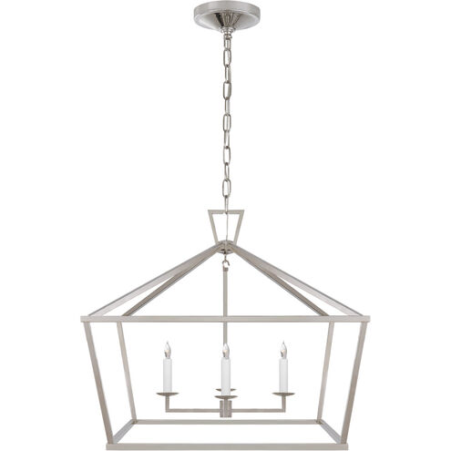 Chapman & Myers Darlana Linear Lantern Pendant Ceiling Light in Polished Nickel, Medium