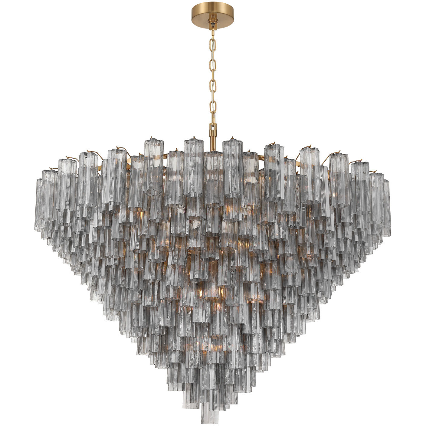 Addis 40 Light 62 inch Aged Brass Chandelier Ceiling Light