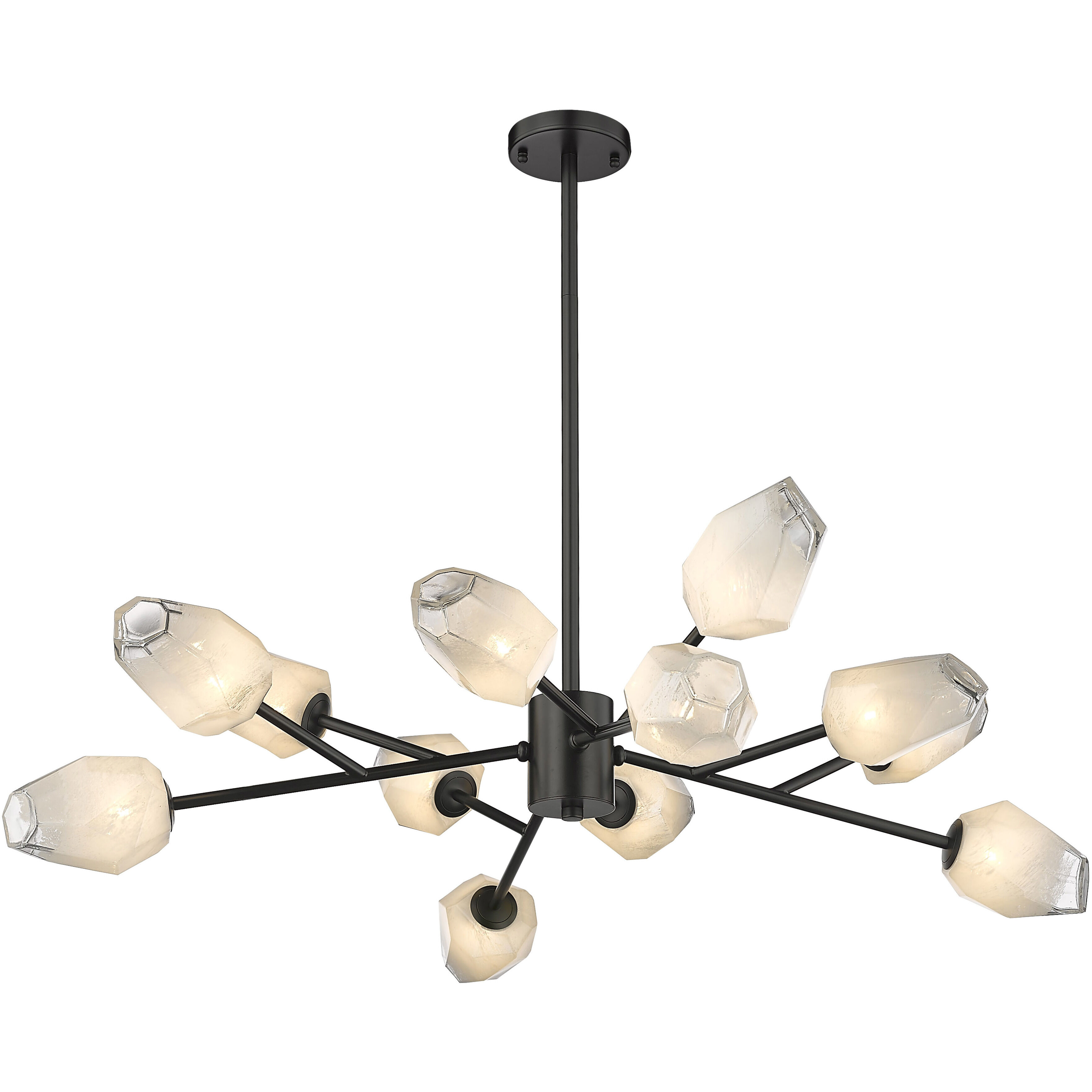 Canada 12 Light 39 inch Black Chandelier Ceiling Light