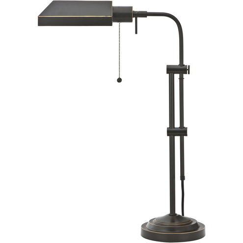 Pharmacy 22 inch 60 watt Dark Bronze Table Lamp Portable Light, Adjustable Pole