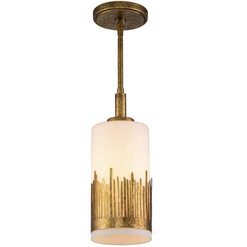 Sawgrass 1 Light 6.26 inch Gold Leaf Mini Pendant Ceiling Light