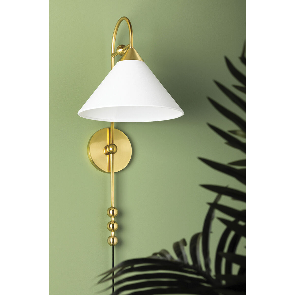 Sang 12 inch 60.00 watt Aged Brass Portable Wall Sconce Wall Light