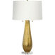 Claire 32.5 inch 100 watt Gold Leaf Table Lamp Portable Light